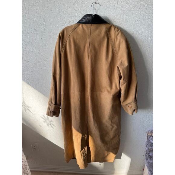 Vintage Nicole Sarhady Collections Brown Suede Barn Jacket L - Picture 5 of 16